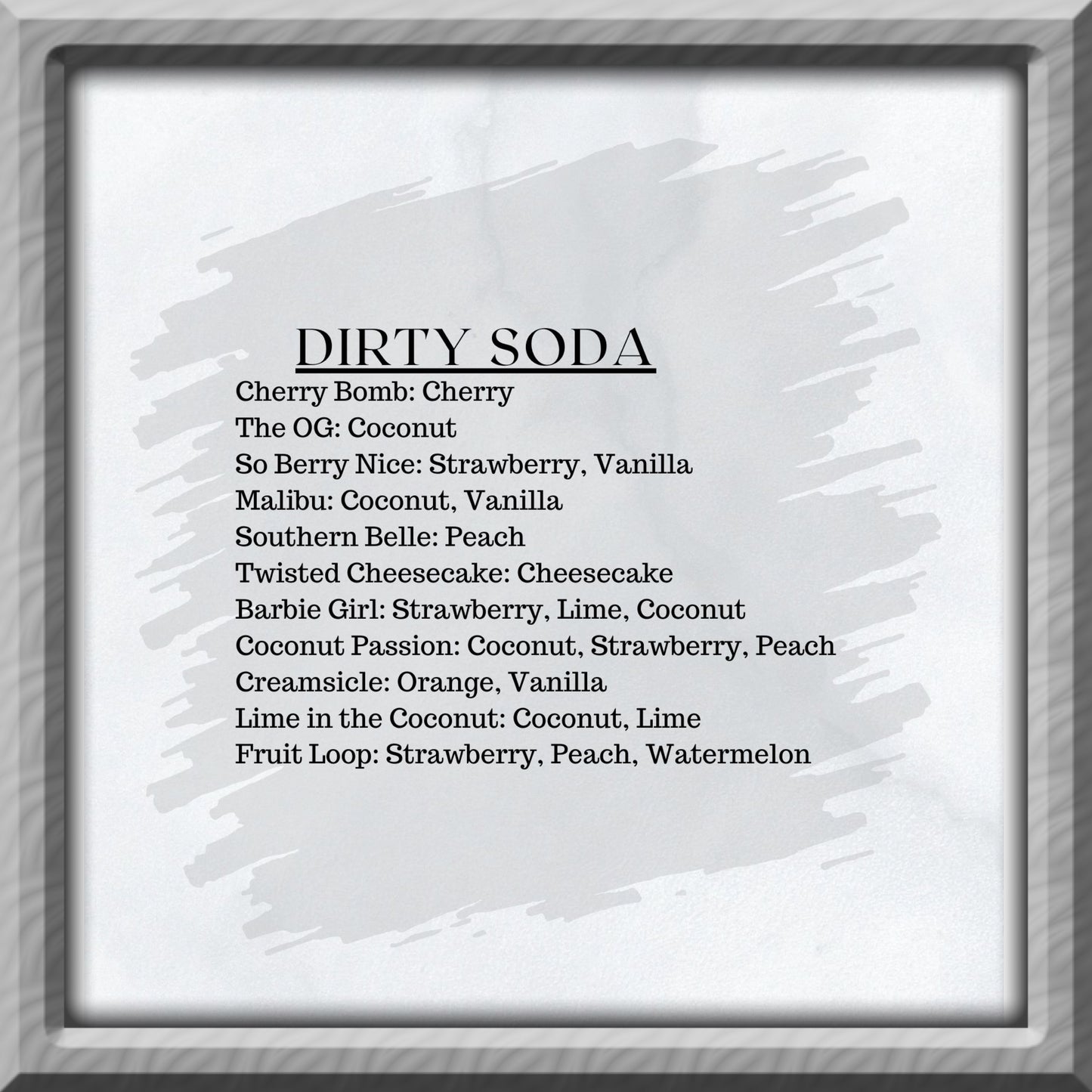 Dirty Soda Syrups